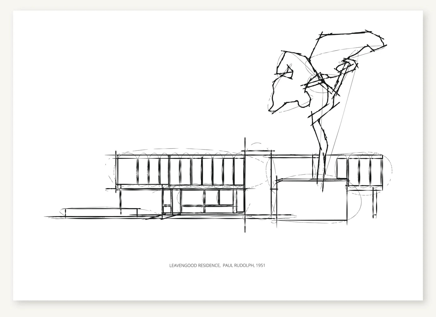 FK-061 Leavengood Residence Freezketch architectural sketch preview