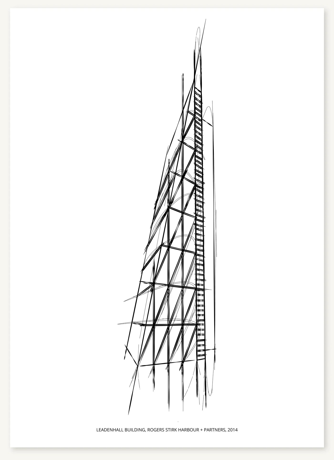 FK-137 Lendenhall Building Freezketch architectural sketch preview