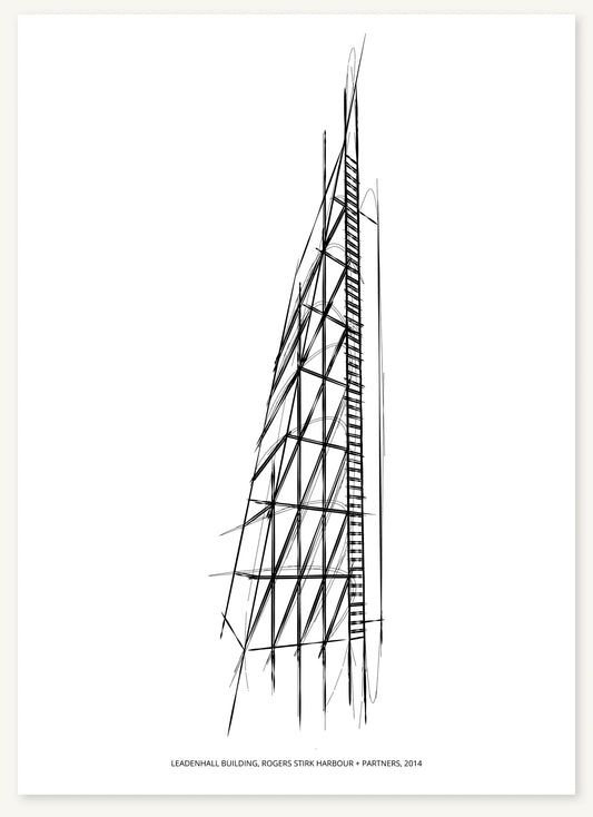 FK-137 Lendenhall Building Freezketch architectural sketch preview