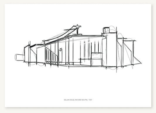 FK-109 Miller House Freezketch architectural sketch preview
