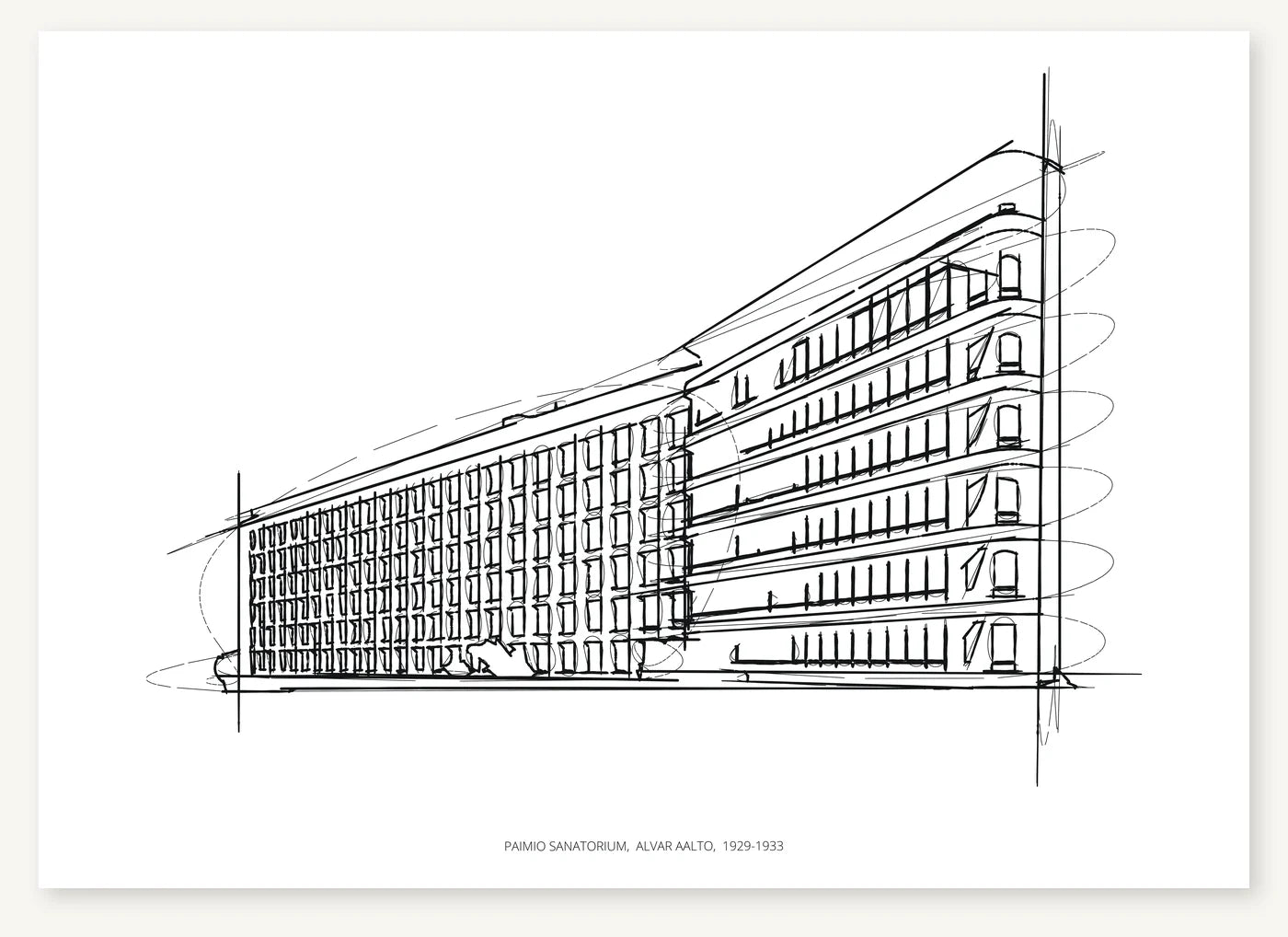 FK-027 Paimio Sanatorium Freezketch architectural sketch preview