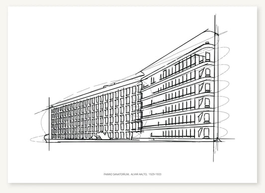 FK-027 Paimio Sanatorium Freezketch architectural sketch preview
