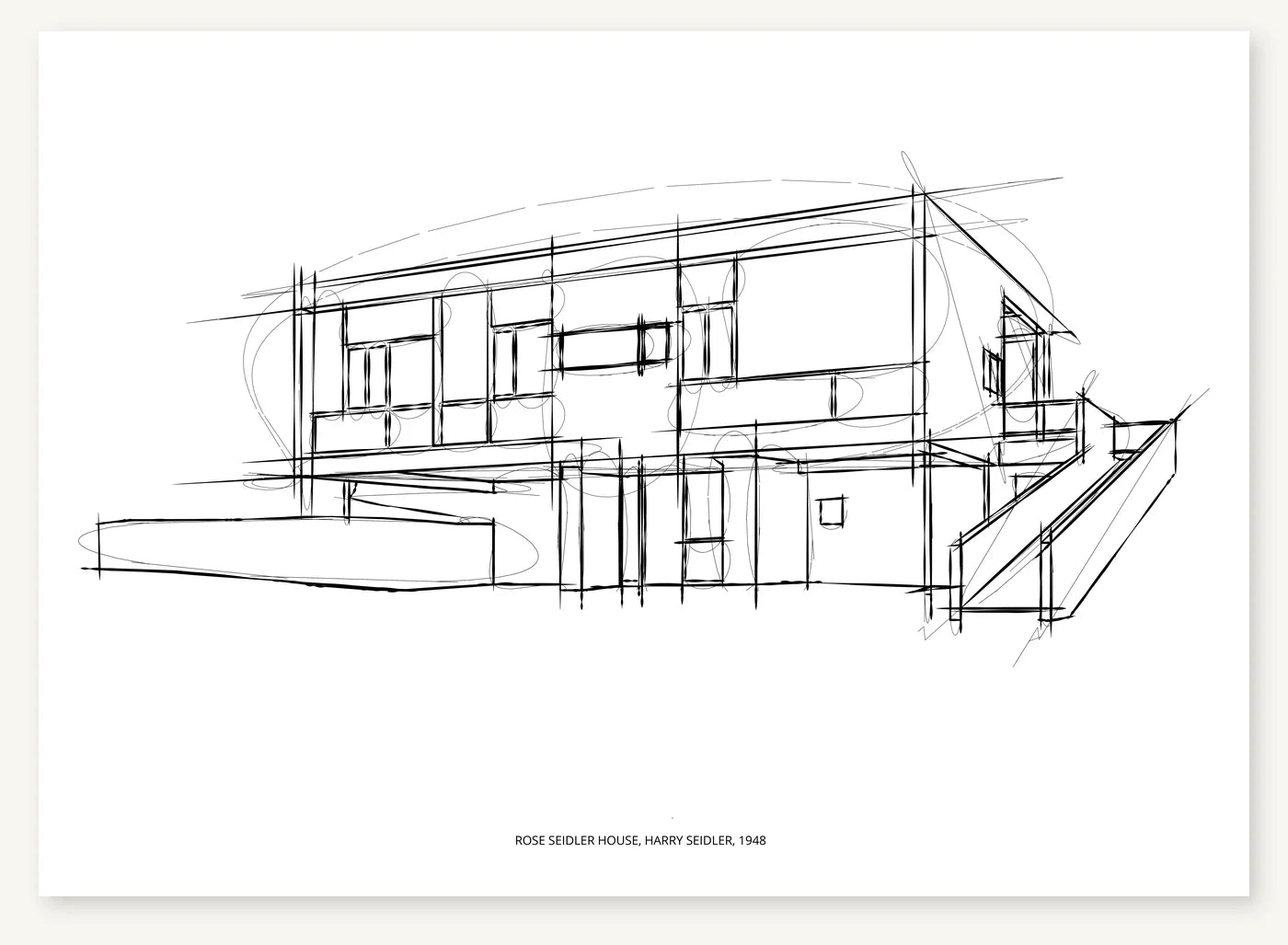 FK-072 Rose Seidler House Freezketch architectural sketch preview