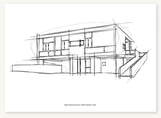 FK-072 Rose Seidler House Freezketch architectural sketch preview