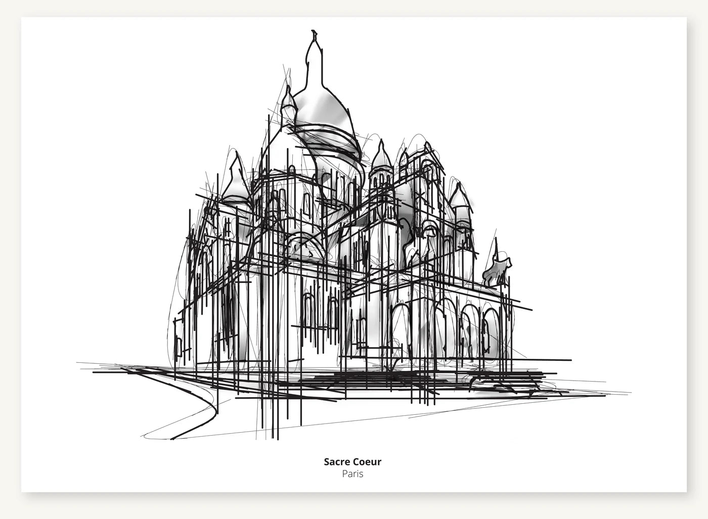 FK-103 Sacre Coeur Paris Freezketch architectural sketch preview