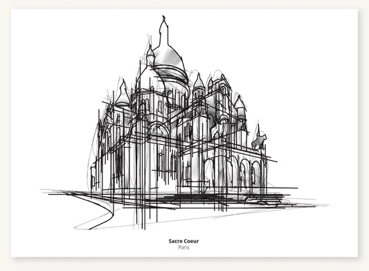 FK-103 Sacre Coeur Paris Freezketch architectural sketch preview