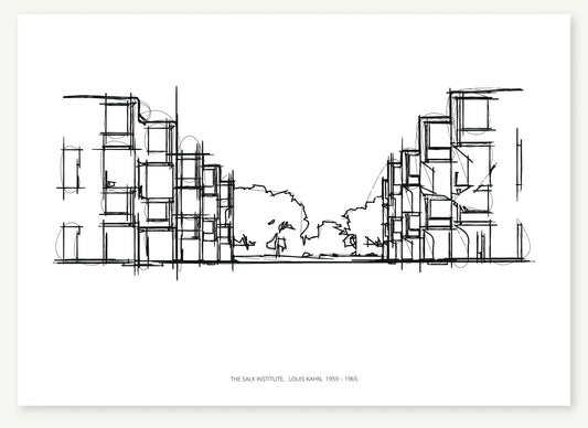 FK-148 Salk Institute Freezketch architectural sketch preview