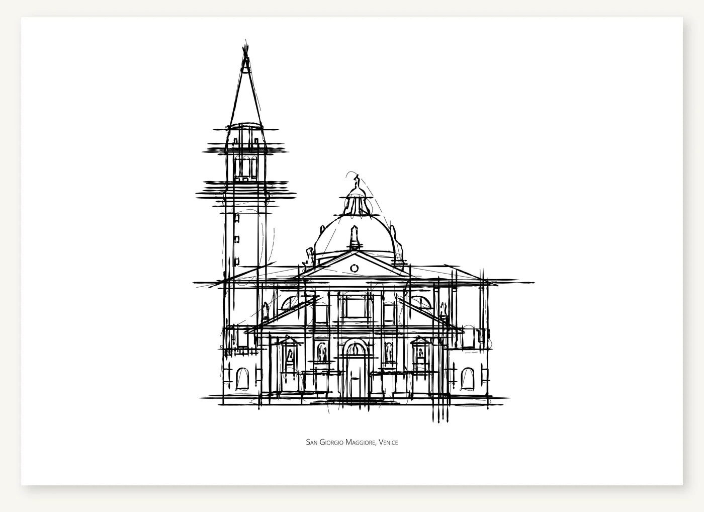 FK-115 San Giorgio Maggiore Freezketch architectural sketch preview