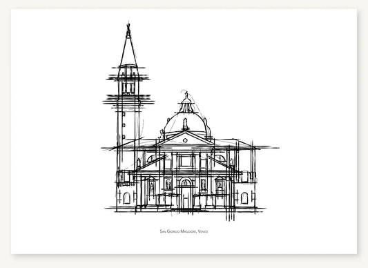 FK-115 San Giorgio Maggiore Freezketch architectural sketch preview