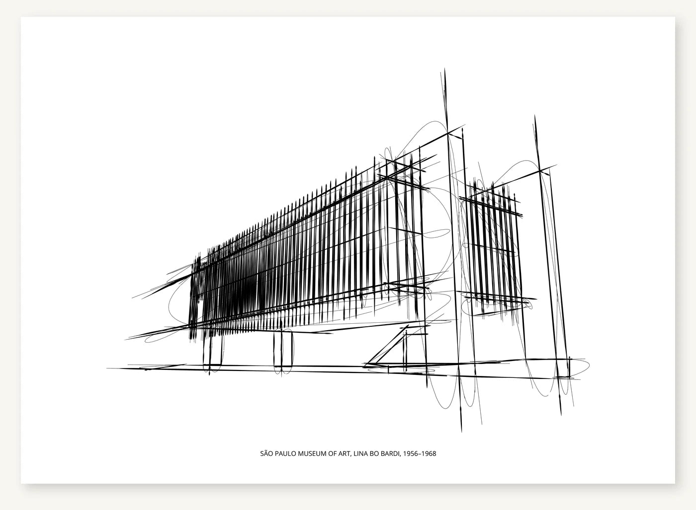 FK-094 Sao Paulo Museum of Art Freezketch architectural sketch preview