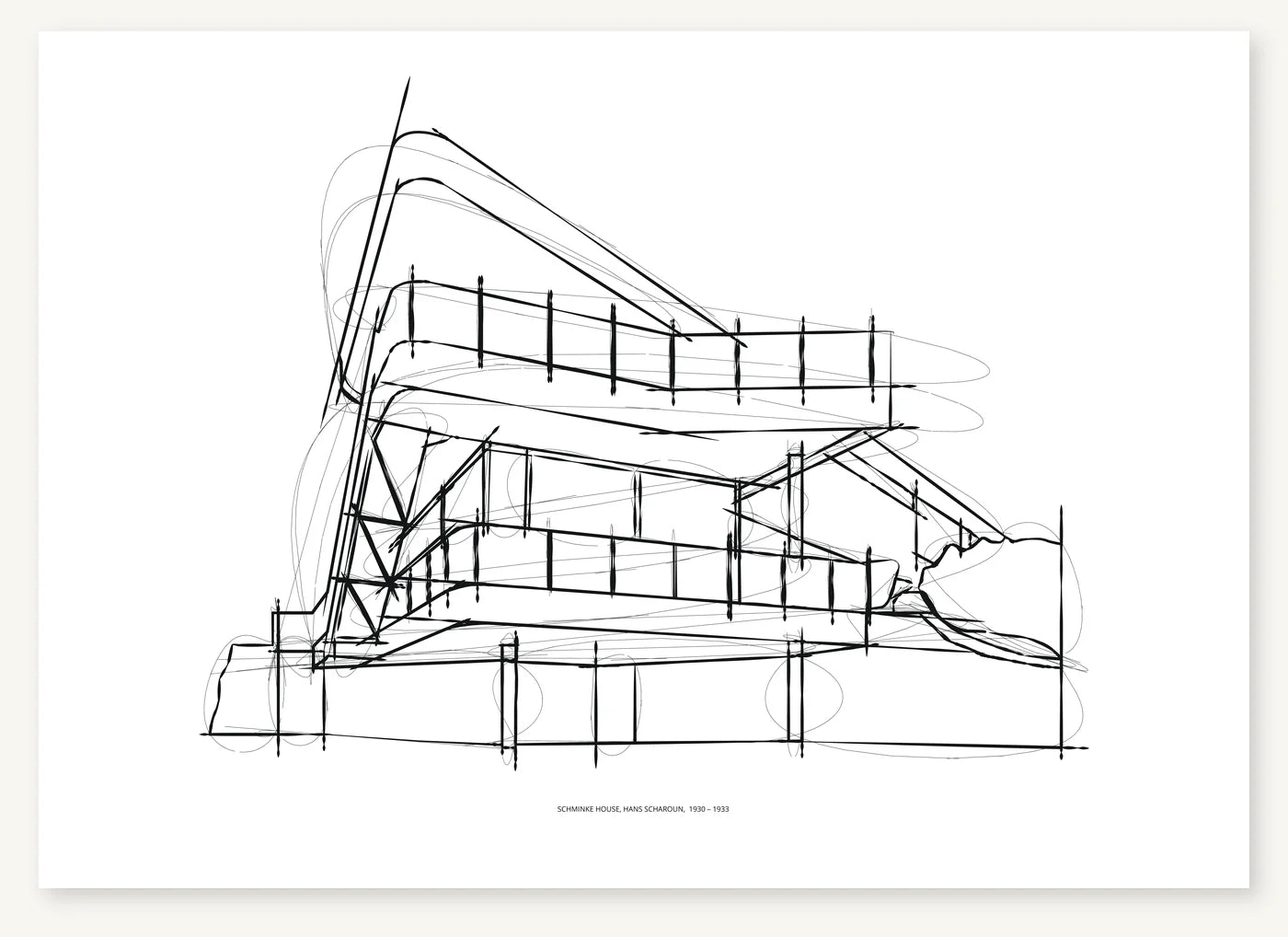 FK-002 Schminke House Freezketch architectural sketch preview