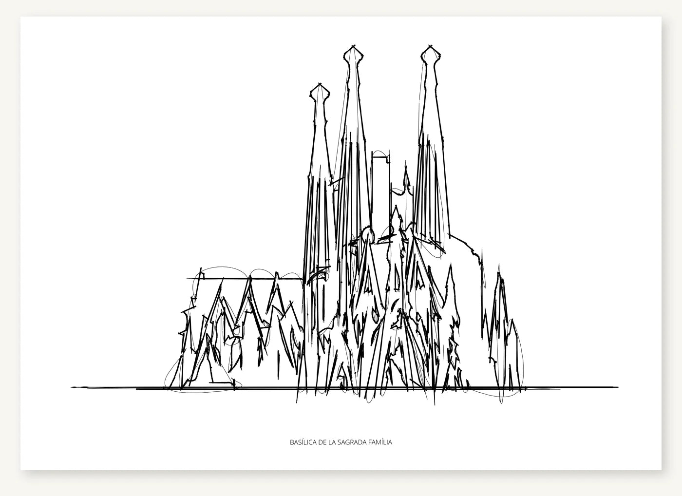 FK-098 Segrada Familia Freezketch architectural sketch preview