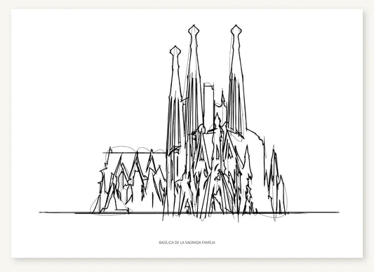 FK-098 Segrada Familia Freezketch architectural sketch preview
