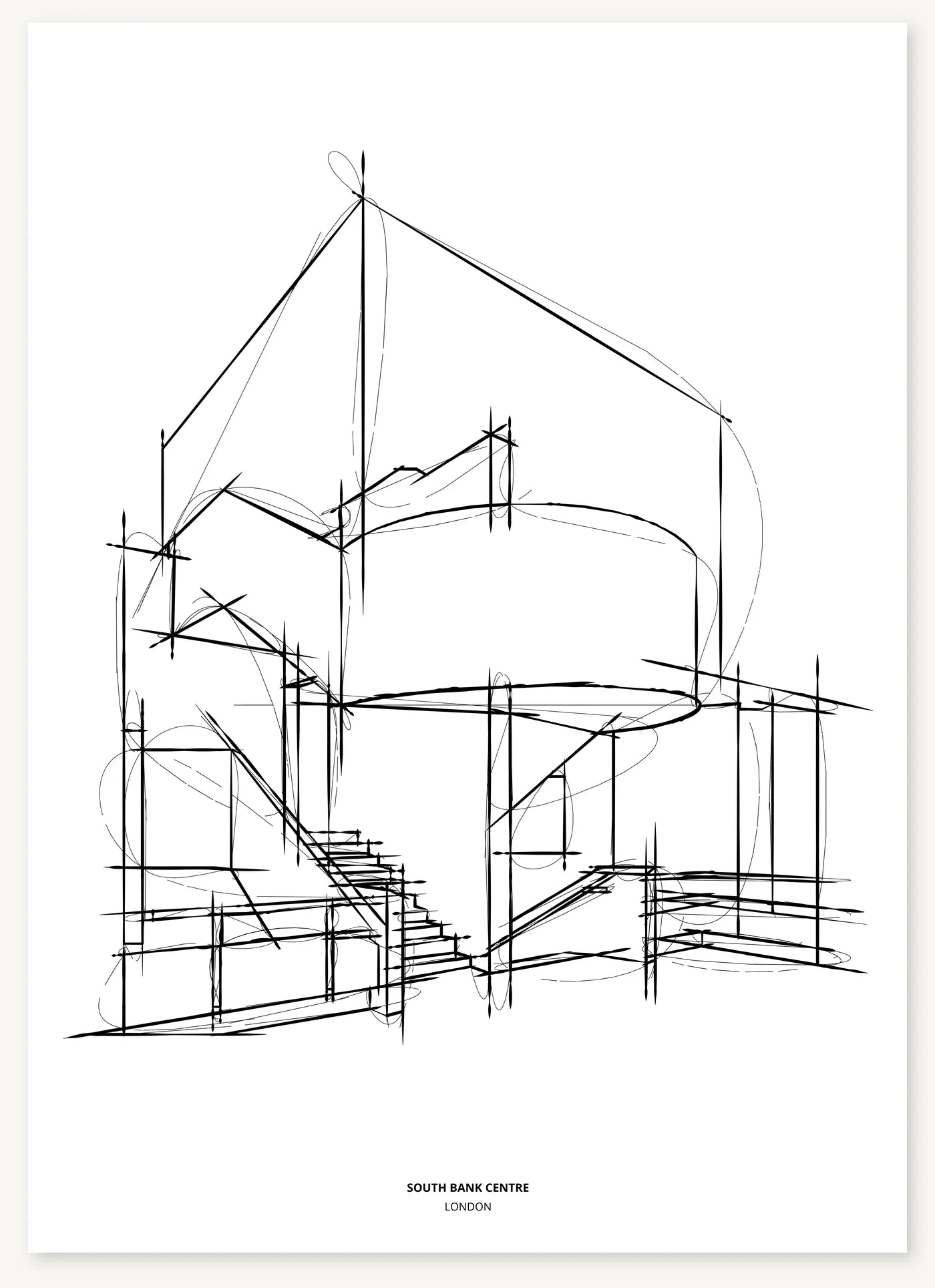 FK-054 South Bank Centre Freezketch architectural sketch preview