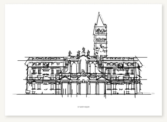 FK-095 St Mary Major Freezketch architectural sketch preview
