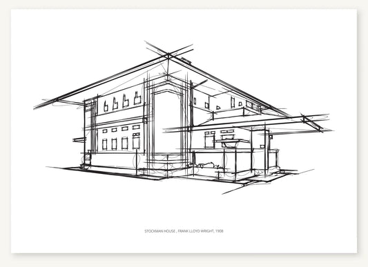 FK-185 Stockman House Freezketch architectural sketch preview