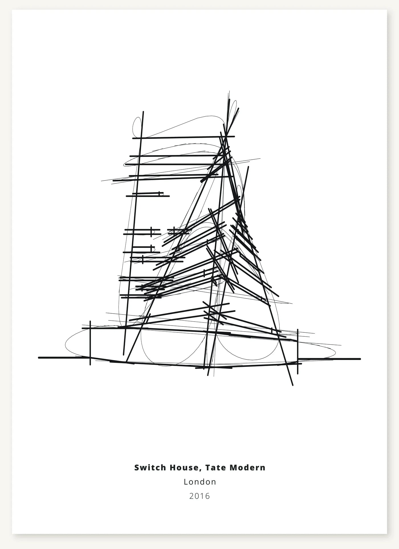 FK-152 Switch House Tate Modern Freezketch architectural sketch preview
