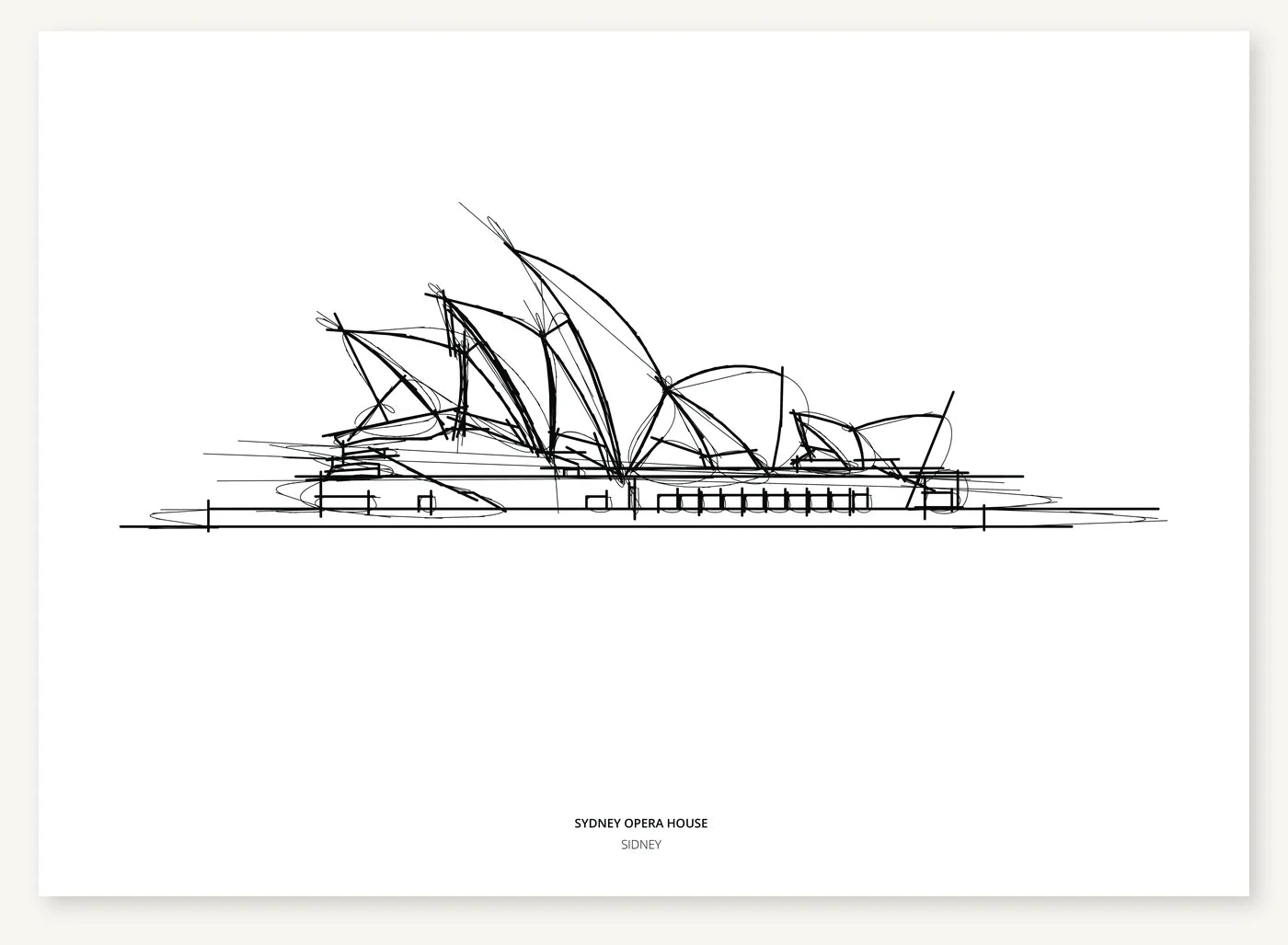 FK-056 Sydney Opera House Freezketch architectural sketch preview