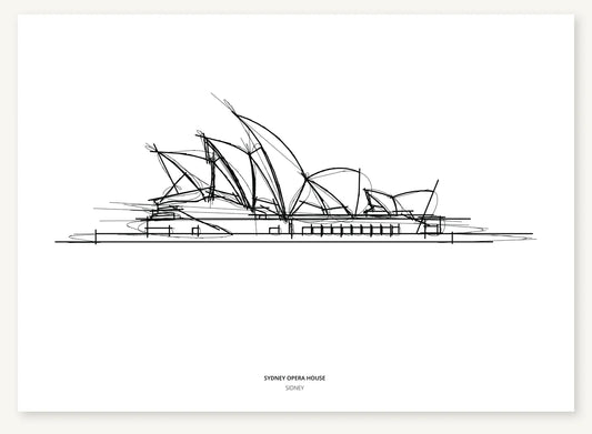FK-056 Sydney Opera House Freezketch architectural sketch preview