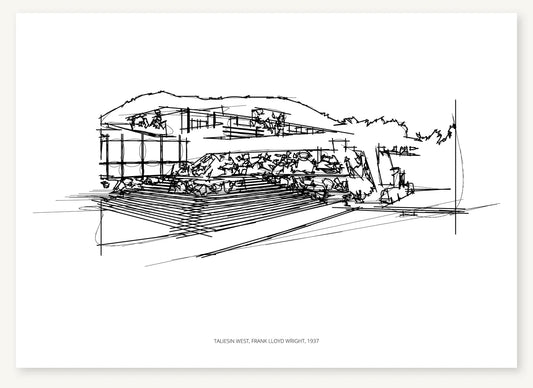 FK-111 Taliesin West Freezketch architectural sketch preview
