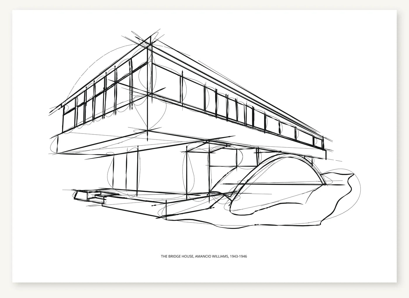 FK-083 The Bridge House Freezketch architectural sketch preview