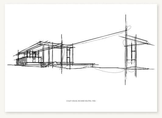 FK-062 The Chuey House Freezketch architectural sketch preview