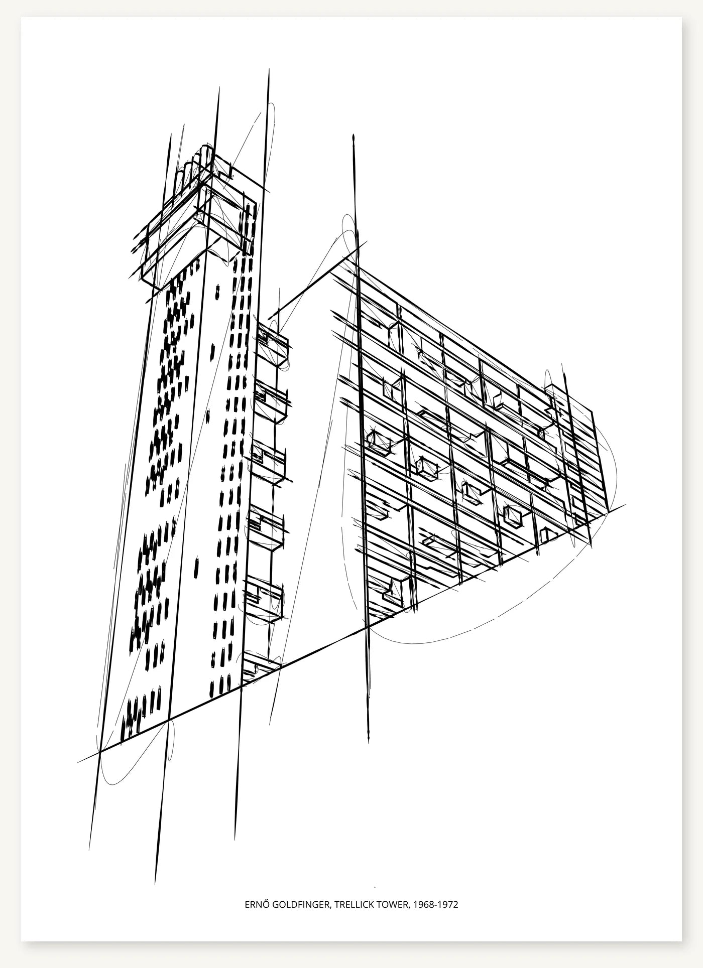 FK-011 Trellick Tower Freezketch architectural sketch preview