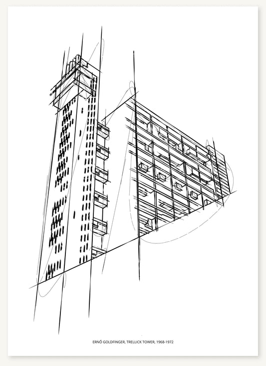 FK-011 Trellick Tower Freezketch architectural sketch preview