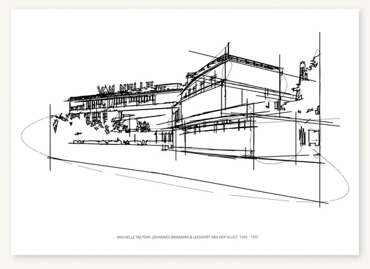 FK-078 Van Nelle Factory Freezketch architectural sketch preview