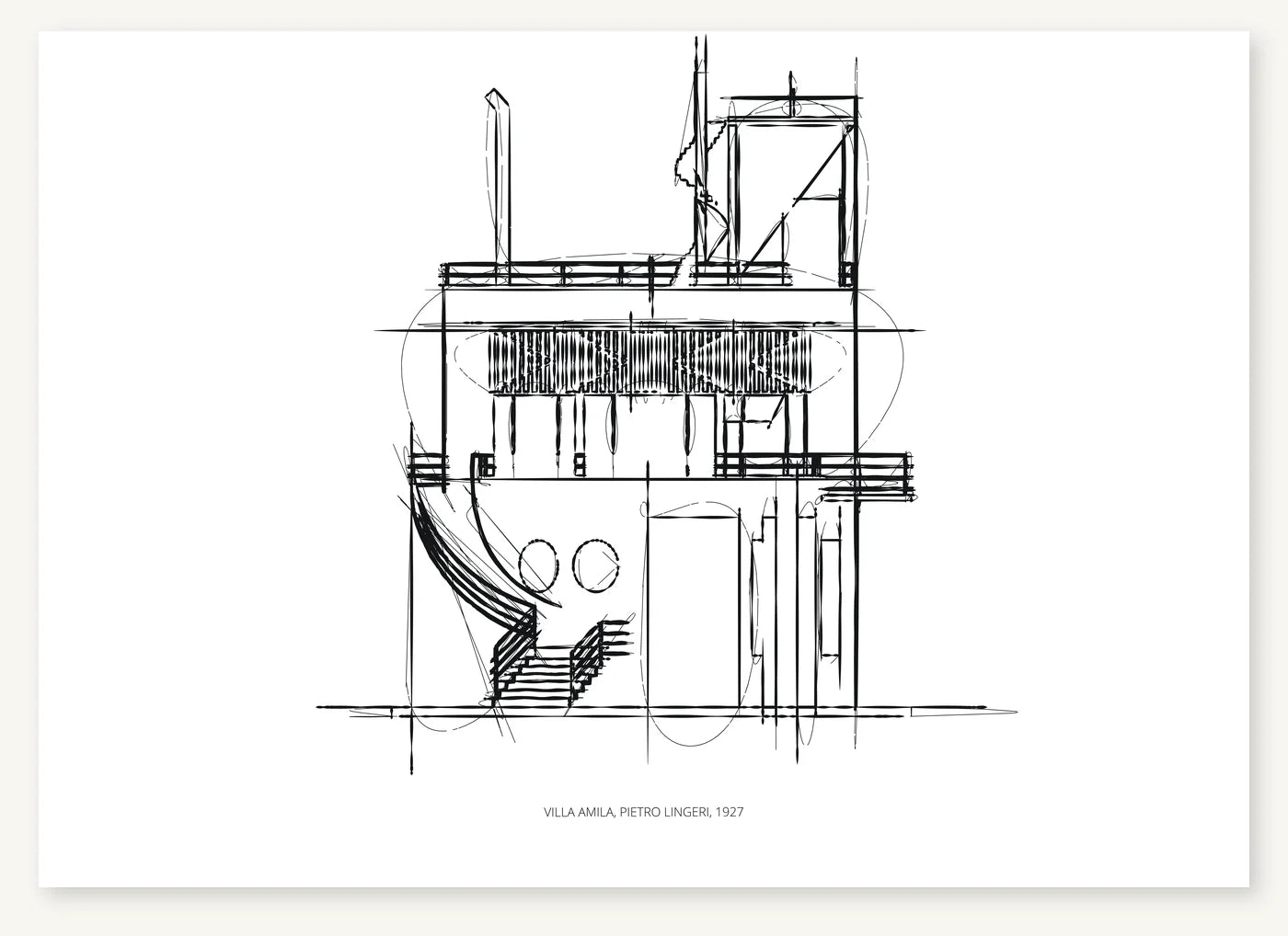 FK-123 Villa Amila Freezketch architectural sketch preview