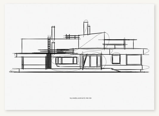 FK-036 Villa Mairea Freezketch architectural sketch preview