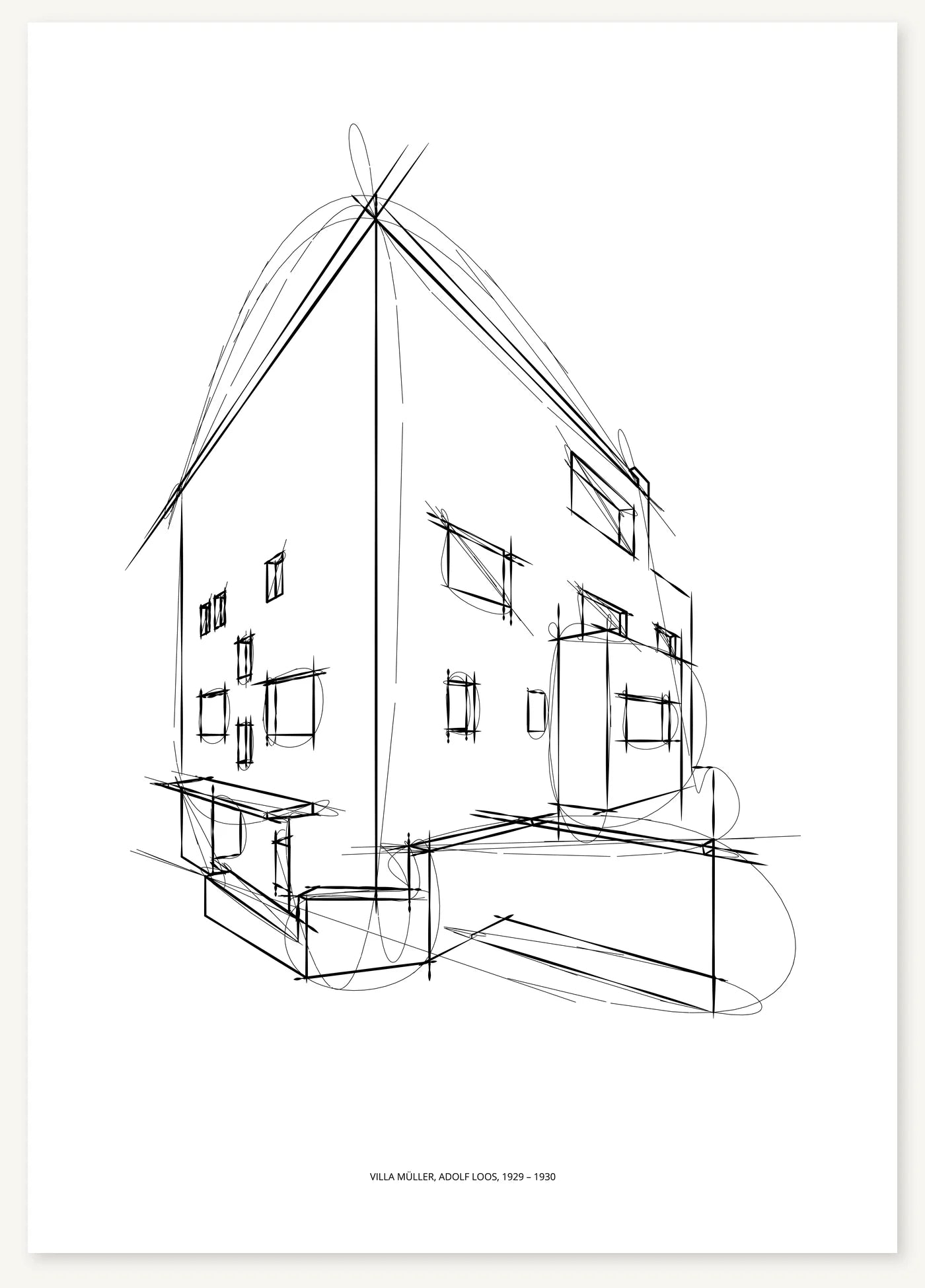 FK-167 Villa Muller Freezketch architectural sketch preview