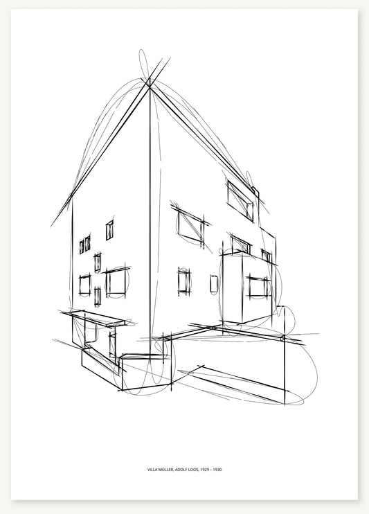 FK-167 Villa Muller Freezketch architectural sketch preview