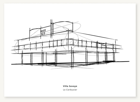 FK-122 Villa Savoye Freezketch architectural sketch preview