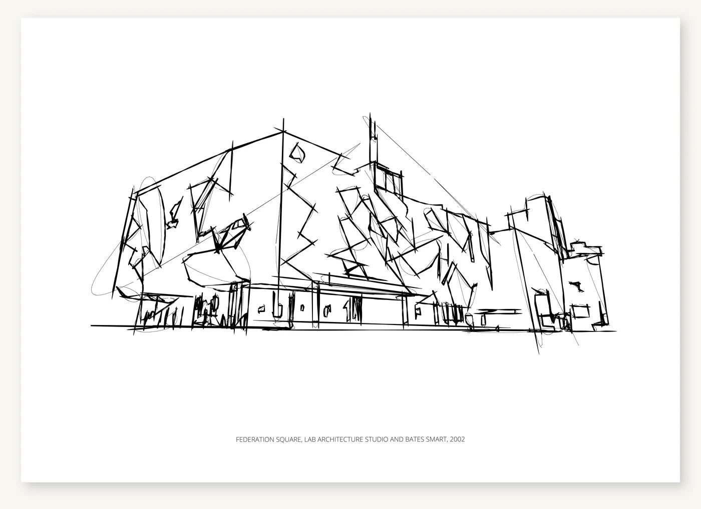 FK-196 Federation Square architectural sketch preview