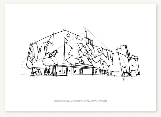 FK-196 Federation Square architectural sketch preview